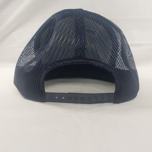 Vintage Navy Blue Team Formax Snapback Mesh Back Trucker Hat USA Made - Picture 4 of 9